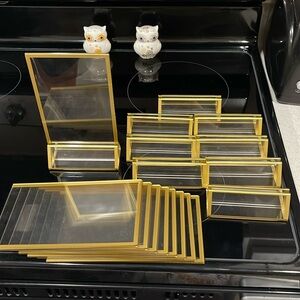 Gold & Clear acrylic stands